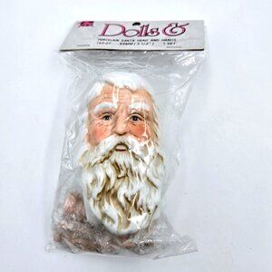 Santa Claus Doll Head And Hands 3.5” Mangelson’s Porcelain 1993 VTG BNIP 162-27
